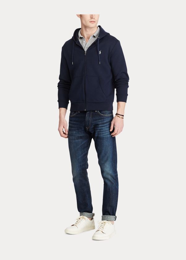 Men's Polo Ralph Lauren Double-Knit Full-Zip Hoodies | 124086MSF